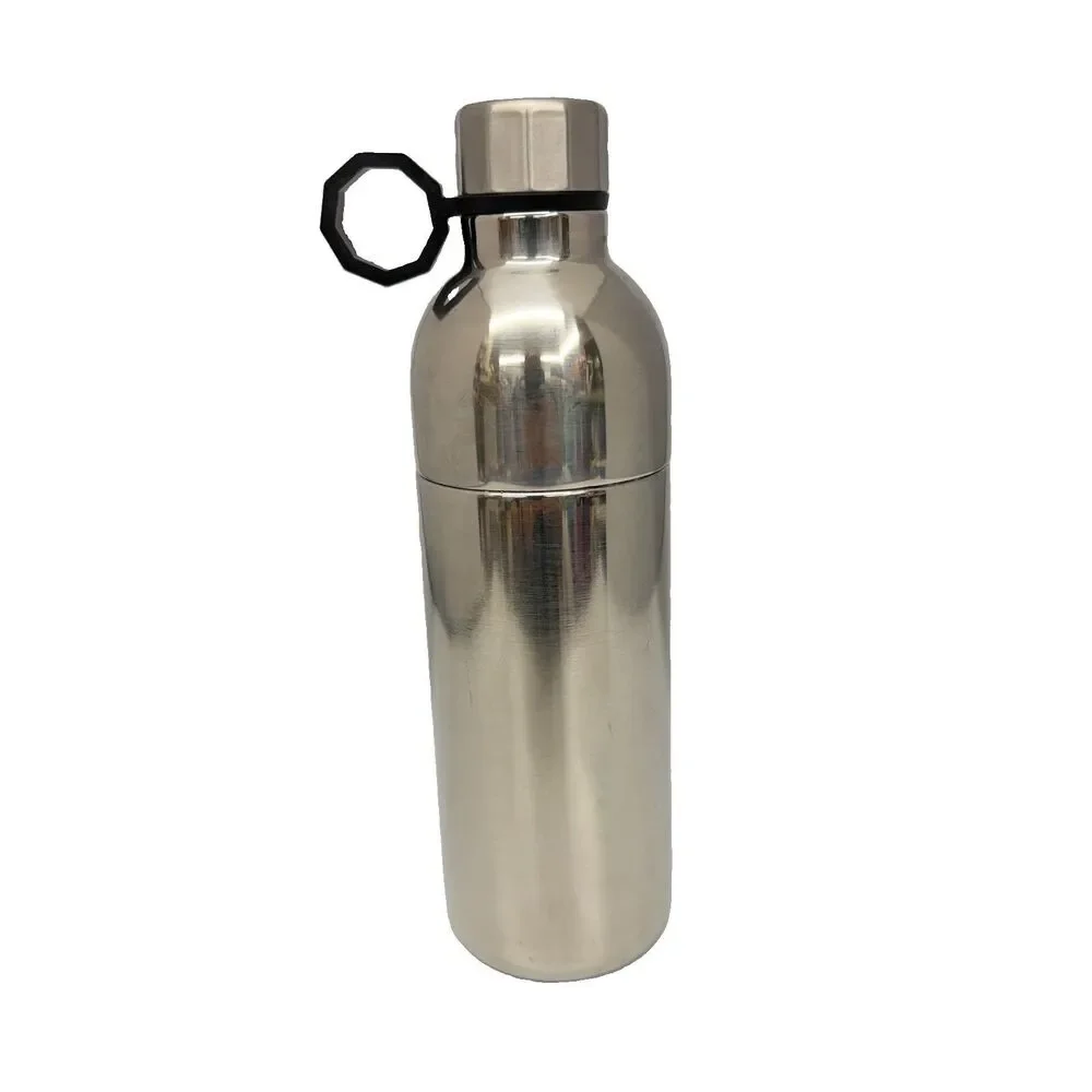 Starbucks Silver Water Bottle Carabiner Hook 20oz 3 Piece Steel Tumbler NEW